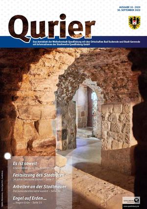 Qurier 10/2020 vom 30.09.2020 - Das Amtsblatt der Welterbestadt Quedlinburg mit den Ortschaften Bad Suderode und Stadt Gernrode mit Informationen der Stadtwerke Quedlinburg GmbH