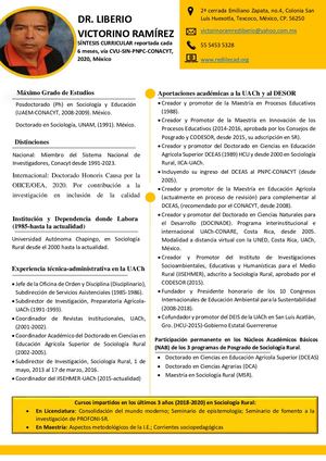 Cvu Liberio Victorino Ramirez