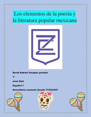 Los Elementos De La Poesía Y La Literatura Popular Mexicana