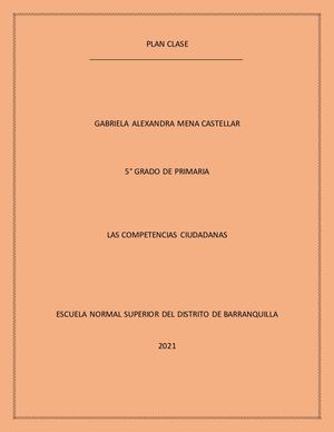 Plan Clase Competencias Ciudadanas