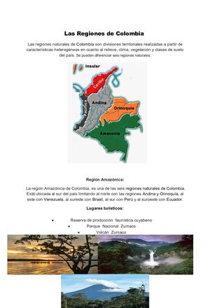 Las Regiones De Colombia 10a