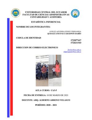 Ca3 005 Portafolio Estadística Inferencial Avilez Quisaguano