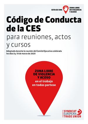 Código De Conducta Para Reuniones, Actos Y Cursos