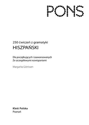 250 ćwiczeń z gramatyki. Hiszpański