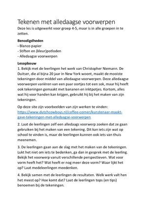 Tekenen Met Alledaagse Voorwerpen