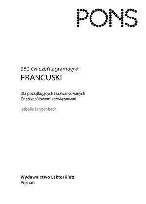 250 ćwiczeń z gramatyki. Francuski
