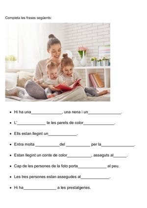 Completa Les Frases Que Parlen De La Foto 1 1