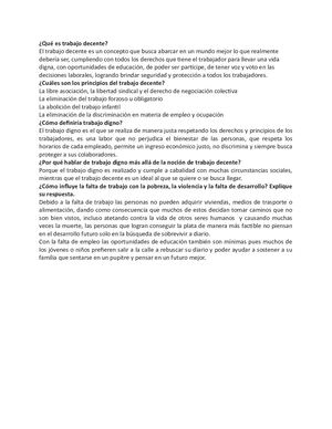 Qué Es Trabajo Decente Has
