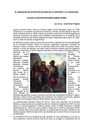 EL ASESINATO DE UN PINTOR ITALIANO EN LA HISTORIA Y LA LITERATURA