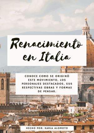 El Renacimiento en Italia