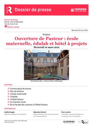 Dossier presse Hôtel Pasteur