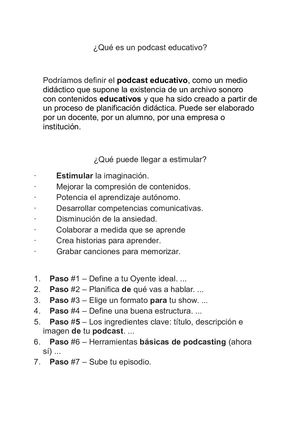 Qué Es Un Podcast Educativo