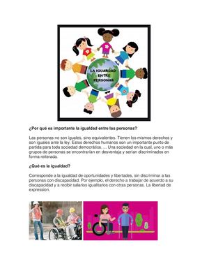 La Igualdad Entre Personas
