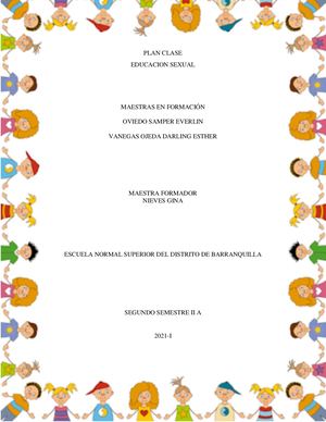 Plan Clase Sexualidad Preescolar