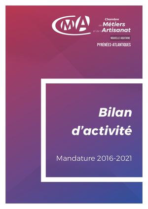 Bilan d'activité - Mandature 2016-2021