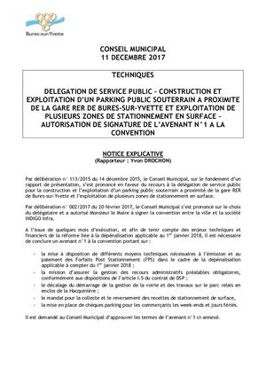 23- NOTICE+PROJETDELIB - Avenant N°1 DSP PARKING