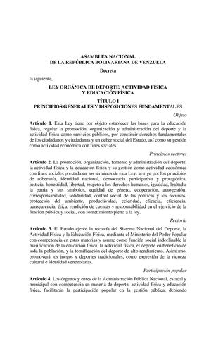 Ley Deporte
