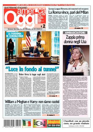 America Oggi 12 Marzo 2021