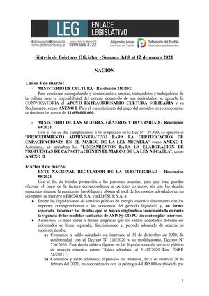 Actualización Normativa Semana Del 8 Al 12 De Marzo 2021