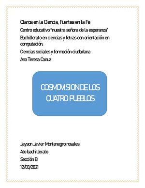 Cosmovision De Los 4 Pueblos