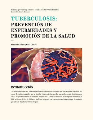 Tuberculosis Prevención De Enfermedades Y Promoción De La Salud