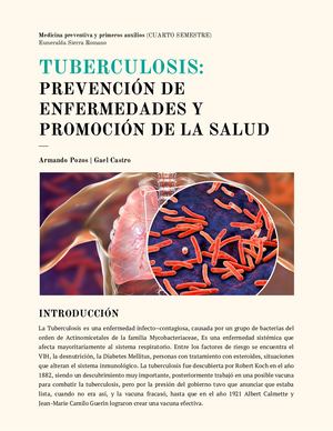 Tuberculosis Prevención De Enfermedades Y Promoción De La Salud (1)