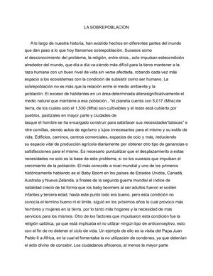 La Sobrepoblacion