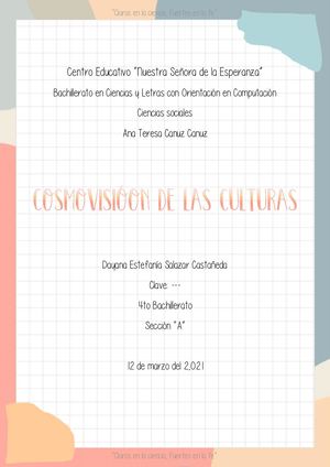 COSMOVISIÓN DE LOS CUATRO PUEBLOS