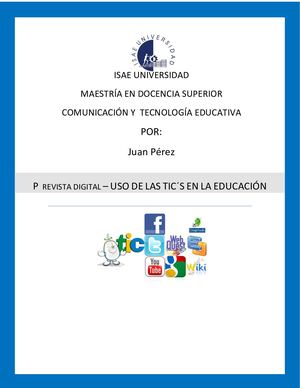 Ejemplo De Monografía Uso De Las Tic´s En La Educación (Isae Universidad)