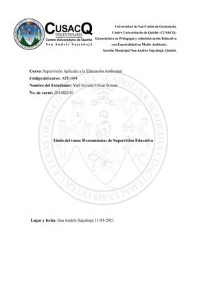 Herramientas De Supervisión