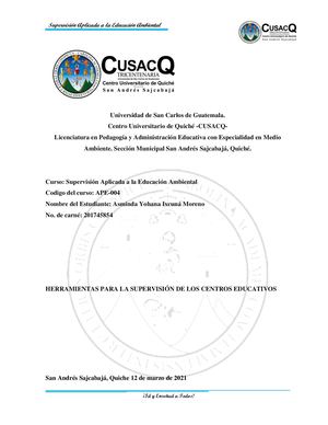 Herramientas Para La Supervision De Centros Educativos