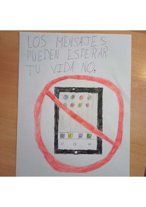 Cartel contra el uso excesico de la tecnologia