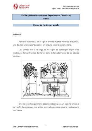 Como hacer una fuente de herón