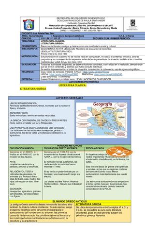 Once 2a Guia Literatura Clasica