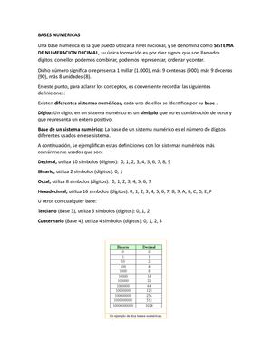 Bases Numericas