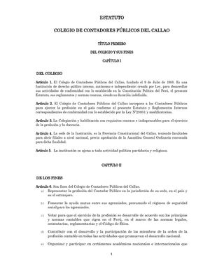 Ccpcallao Estatuto 2021 14 Marzo