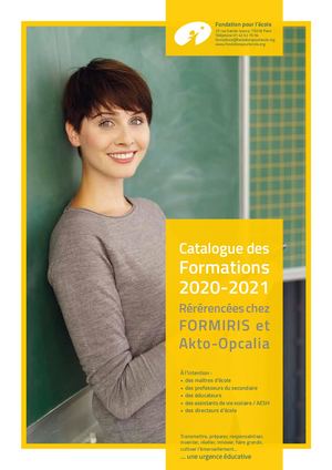 Brochure Formations Fondation pour l'ecole 2020/2021