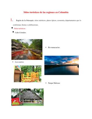 Sitios Turísticos De Las Regiones En Colombia