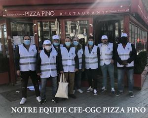 Pizza Pino Mobilisation Intersyndicale 16 03 2021