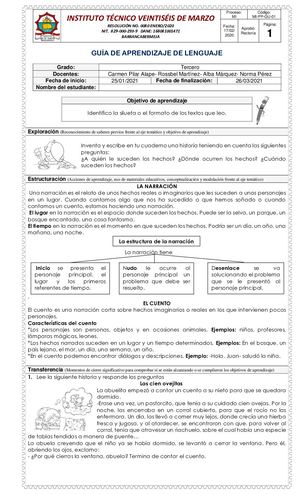 Guía de grado tercero