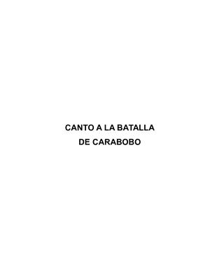 Canto A La Batalla De Carabobo 2