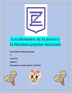 Los Elementos De La Poesía Y La Literatura Popular Mexicana Final