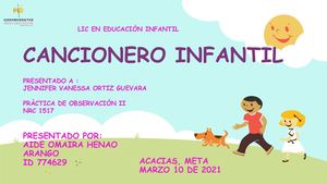 CANCIONERO INFANTIL