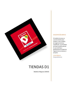 MODELO DE NEGOCIOS TIENDAS D1