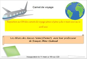 Affiche Carnets De Voyage 5e2 3 J Chaboud