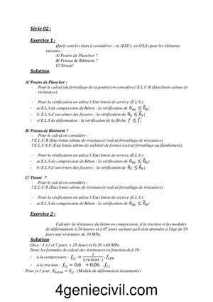 Exrcice Corregie Beton Arme