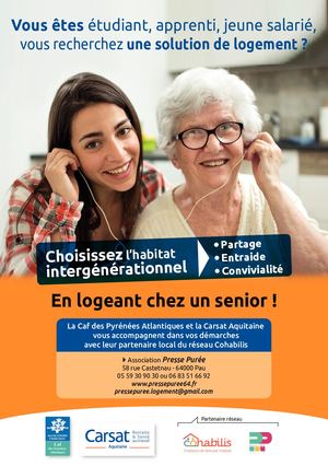 Flyer Cohabitation Intergénérationnelle Jeunes
