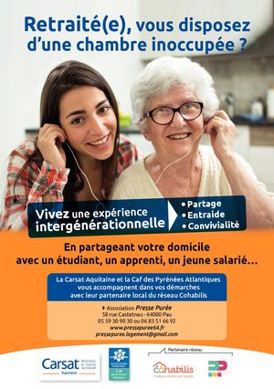 Flyer Cohabitation Intergénérationnelle Senior