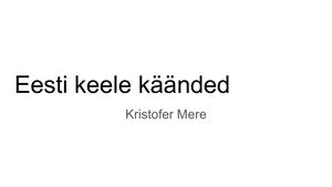 Eesti Keele Käänded