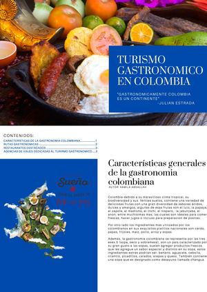 Turismo Gastronomico En Colombia